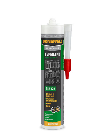Силикон санитарный бесцветный 260 мл, DoneWell - КонтурТерм