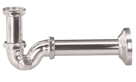 Полусифон трубный для биде HERZ 1 1/4", хромированный - КонтурТерм
