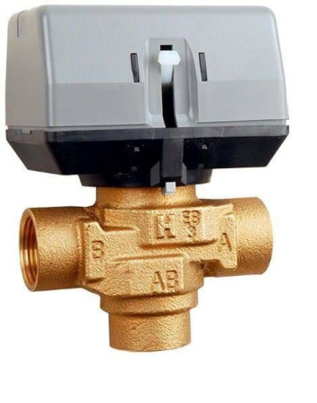 Кран трехходовый Honeywell Dn15 с приводом и кабелем - КонтурТерм