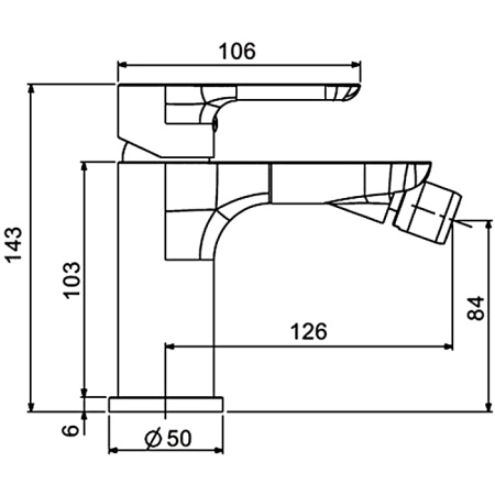 Смеситель для биде Gappo Noar, белый/хром - КонтурТерм