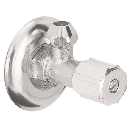 Кран угловой G1/2" - 3/8" HERZ, хром - КонтурТерм