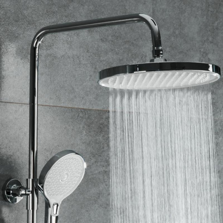 Система душевая с термостатическим смесителем Gappo G03-8, хром/белый - КонтурТерм
