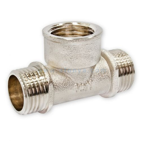 Тройник латунный Gappo 1/2" РВ-РН-РН - КонтурТерм