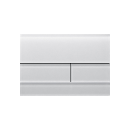 Кнопка для инсталляции унитаза TCsquare, стекло, цвет белый/сатин - КонтурТерм