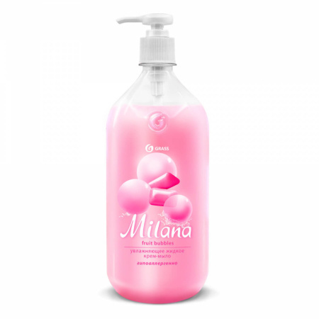 Жидкое крем-мыло "Milana" fruit bubbles, с дозатором, 1,0л - КонтурТерм