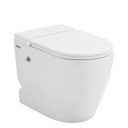 Унитаз приставной импульсный ABBER Bequem AC1115P, с сиденьем Soft Close - КонтурТерм