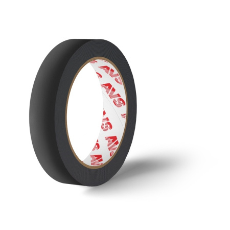 Скотч двусторонний черный 12мм*5м AVS SCH-020									 - КонтурТерм