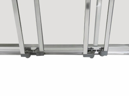 Дверь душевая 90х190 см Grossman Falcon, раздвижная трехстворчатая, профиль хром - КонтурТерм