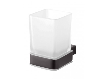 Держатель зубных щеток Bemeta NERO, стекло, цвет черный - КонтурТерм