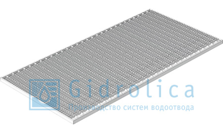 Решетка стальная ячеистая оцинкованная 490 х 990 Gidrolica Step Pro - КонтурТерм