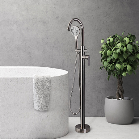 Смеситель для ванны напольный Gappo G99-20, сатин - КонтурТерм