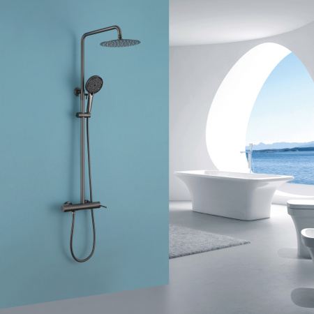 Система душевая со смесителем для ванны ABBER Emotion, цвет никель - КонтурТерм