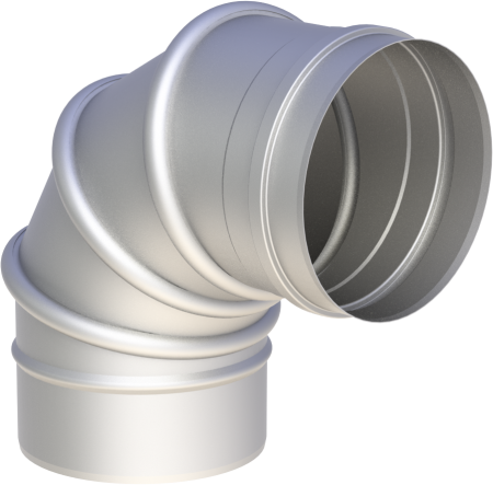 Колено дымоходное регулируемое Jeremias 0-90˚ 80/0.6 TN06101080 - КонтурТерм