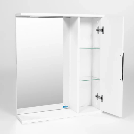 Шкаф зеркальный 60х70 см Viant Лима, подвесной, цвет белый, без подсветки - КонтурТерм