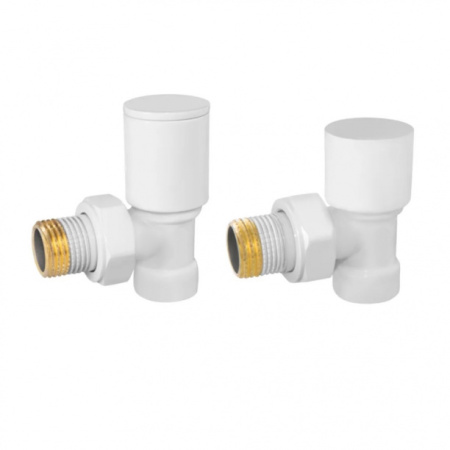 Кран угловой Vivaldo 1/2'', комплект 2 штуки, цвет белый - КонтурТерм