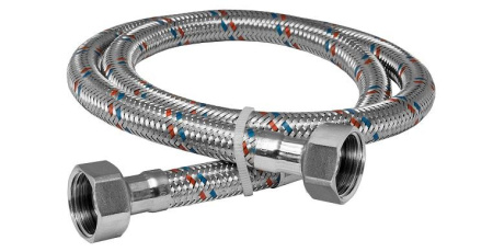 Шланг в мет. оплетке 1/2" 90см (РВ х РВ) - КонтурТерм