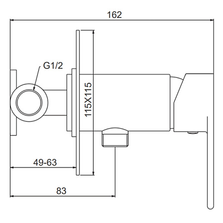 Смеситель гигиенический Gappo G99-20, комплект, сатин - КонтурТерм