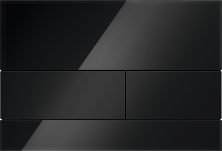 Кнопка для инсталляции унитаза TCsquare, стекло, цвет черный/клавиши черные - КонтурТерм