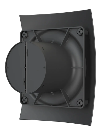 Вентилятор бытовой д.100 с обратным клапаном DICITI (матовый черный) - КонтурТерм