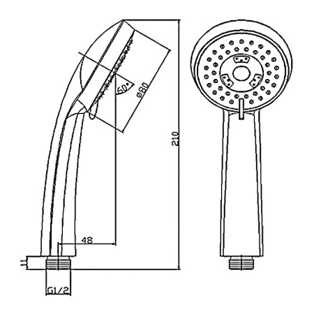 Лейка душевая FRAP F01, хром - КонтурТерм
