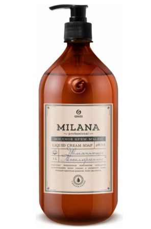 Жидкое крем-мыло увлажняющее MILANA Professional 1000 мл, GRASS - КонтурТерм