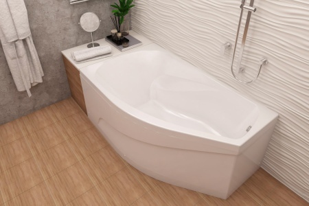 Ванна акриловая 150х90 см Venta, угловая, левая, без ног - КонтурТерм