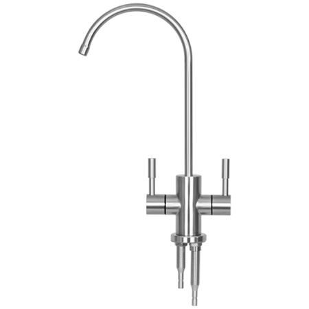 Кран для питьевой воды хром двойной 1/4" Аквабрайт - КонтурТерм