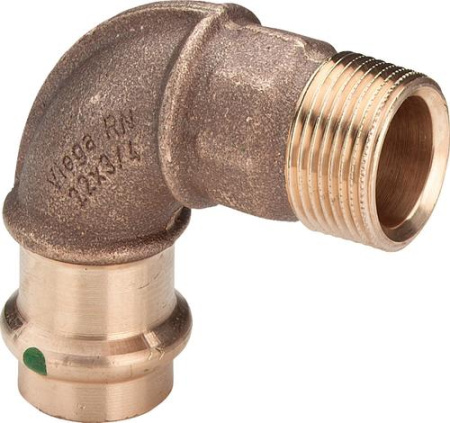 Колено-пресс бронзовое VIEGA д 18 х 3/4 РH  - КонтурТерм
