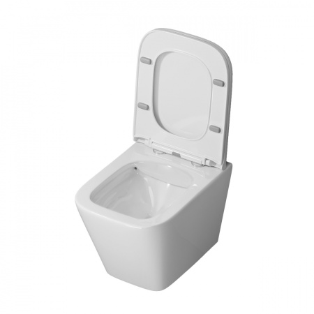 Унитаз подвесной Niagara Atrio безободковый, с сиденьем Soft Close, белый - КонтурТерм