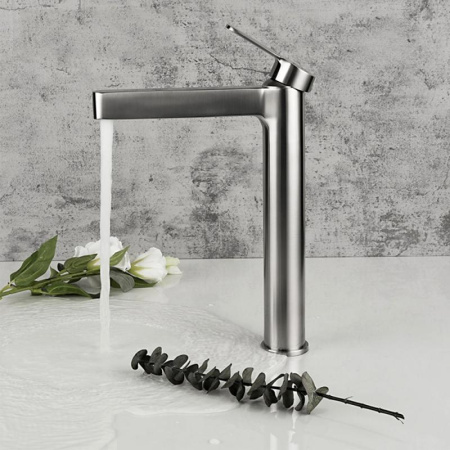 Смеситель для раковины Gappo G99-30, высокий, сатин - КонтурТерм