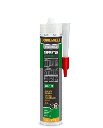 Силикон санитарный белый 260 мл, DoneWell - КонтурТерм