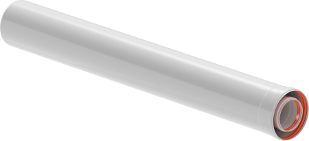 Труба дымоходная коаксиальная KRATS 1000 мм д.80/125 мм  - КонтурТерм