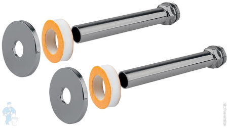 Трубка для подключения радиатора Carlo Poletti d15хL140, 1/2", хромированный - КонтурТерм