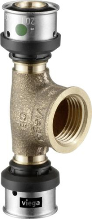 Тройник-пресс Viega Smart-Press 20х1/2х20 РВ бронза - КонтурТерм