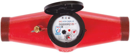 Счетчик воды универсальный ЭкоНом, DN40, Qn10, L300, 90°C, присоединения - КонтурТерм
