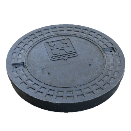 Люк-дно дренажного колодца полимерпесчаный 315 мм, черный - КонтурТерм