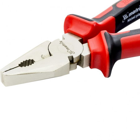 Плоскогубцы 160мм, никелированные, двухкомпонентные рукоятки Nickel Matrix - КонтурТерм
