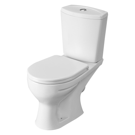 Унитаз компакт SANTERI Ультра косой слив, с сиденьем, нижний подвод воды - КонтурТерм