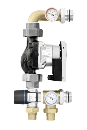 Узел смесительный для теплых полов KAN (электронный насос, нижнее подключение) - КонтурТерм