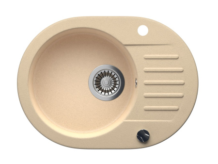 Мойка кухонная искусственный камень 580x420 мм Teknoven FLO, бежевый - КонтурТерм