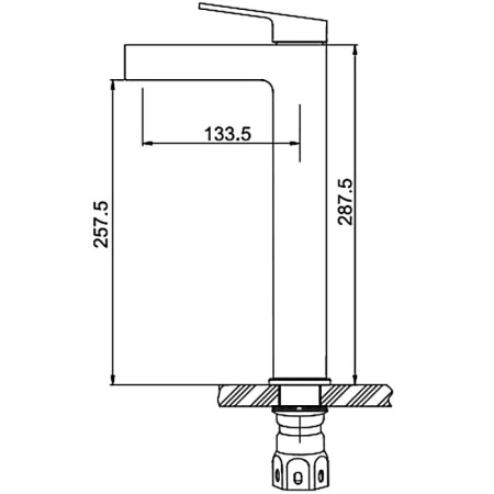 Смеситель для раковины Gappo G99-30, высокий, сатин - КонтурТерм