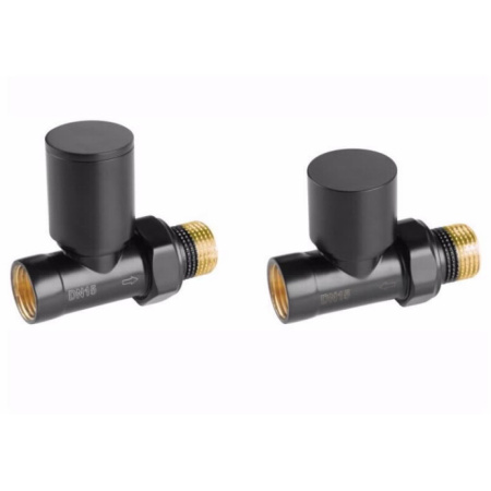 Кран прямой Vivaldo 1/2'', комплект 2 штуки, цвет черный - КонтурТерм