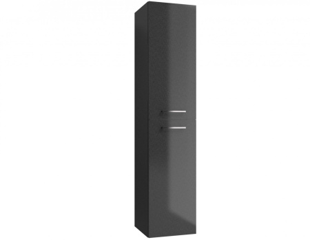 Пенал подвесной 35х160 см KAME Gama, цвет антрацит, ручки хром   - КонтурТерм