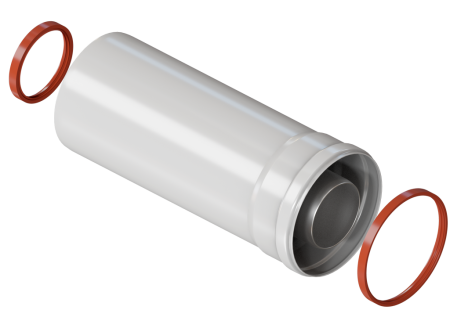 Труба дымоходная коаксиальная KRATS 250 мм д.60/100 мм  - КонтурТерм