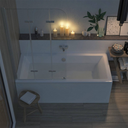 Ванна акриловая 170х80 см BERGES TARI, без ног, слив посередине - КонтурТерм