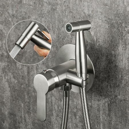 Смеситель гигиенический Gappo G99-30, комплект, сатин - КонтурТерм