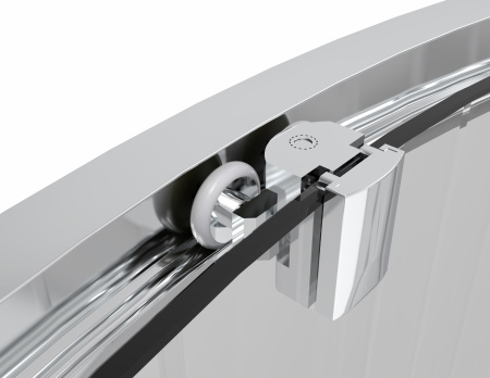 Уголок душевой 90х90х190 см Vento Tivoli, полукруглый, без поддона, профиль хром - КонтурТерм