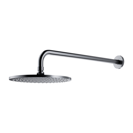 Верхний душ OMNIRES SLIMLINE Ø25 с кронштейном, цвет никель - КонтурТерм