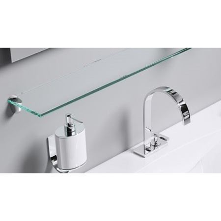 Полка стеклянная 70х14 см Аквелла Европа, с держателями - КонтурТерм