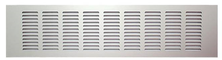 Решетка алюминиевая Europlast 80 х 400 (серебристая) - КонтурТерм